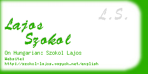 lajos szokol business card